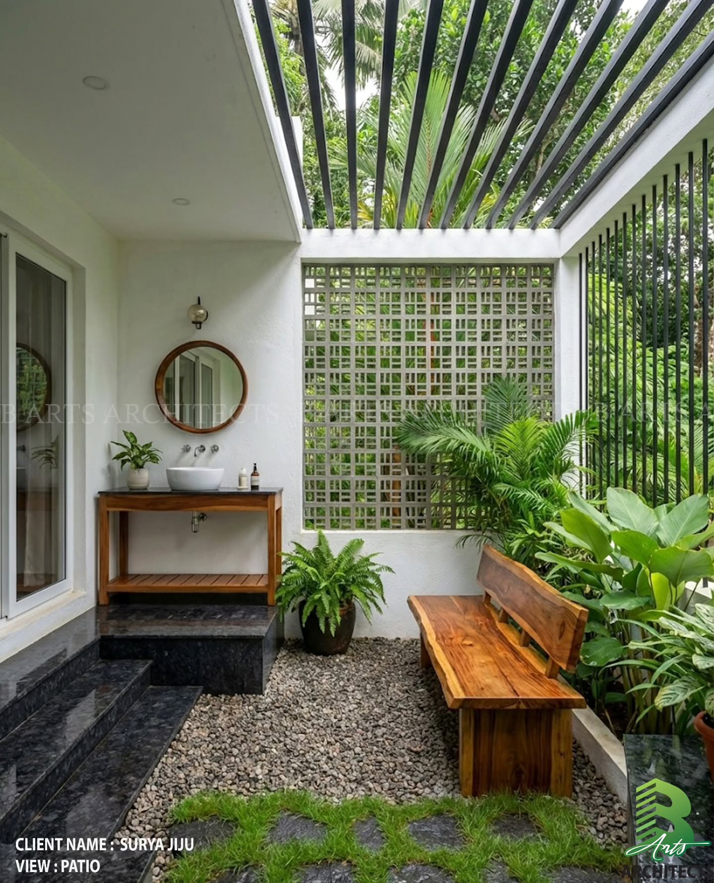 Modern courtyard design idea and inspiration photo